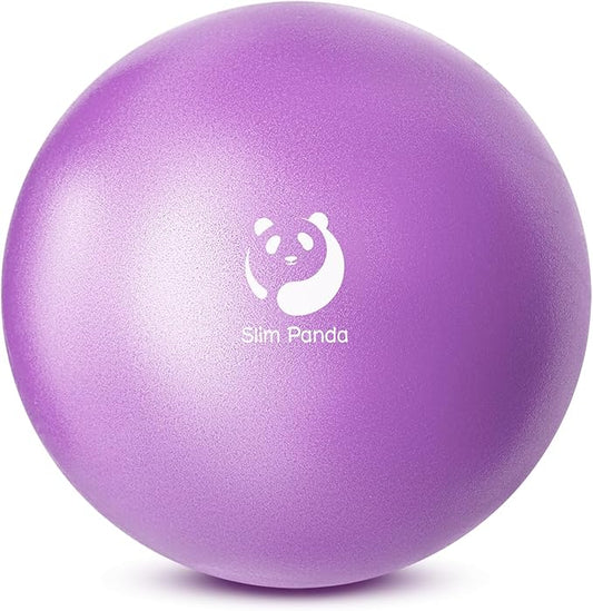 Slim Panda Pilates Ball, 9 Inch Small Exercise Ball, Anti Burst Mini Yoga Ball for Stability, Workout, Barre, Core Strength, Physical Therapy, Balance, Stretching