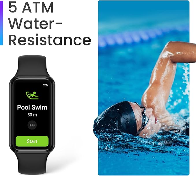 Amazfit Band 7 Fitness & Health Tracker for Women Men, 18-Day Battery Life, Alexa Built-in, 1.47”AMOLED Display, Heart Rate & SPO₂ Monitoring, 120 Sports Modes, 5 ATM Water Resistant, Black (Renewed)