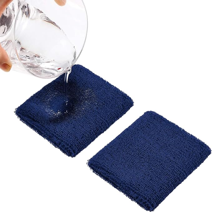 12 Pack Sweatbands Sports Wristband Cotton Sweat Band for Men and Women, Good for Tennis, Basketball, Running, Gym, Working Out