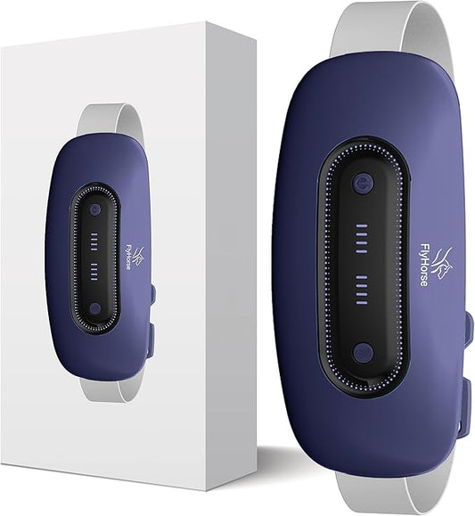 Electric Heating Pad,Portable Cordless Menstrual Heating Pad with 4 Heat Levels and 4 Massage Modes, Fast Large Heating Belly Wrap Belt(Navy Blue)