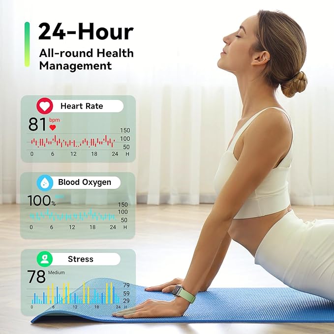 ENOMIR Smart Watch for Men Women, Alexa Built-in Fitness Tracker with Call Function&1.8" HD Touchscreen, IP68 Waterproof Heart Rate/Sleep/SpO2 Monitor, 100+ Sport Modes, iOS Android Compatible, Green