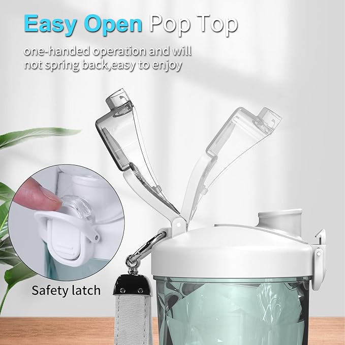 DENOKIN Portable Blender 20oz Vessel, Cordless Personal Size Blender for Shakes and Smoothies with 6 Blade, Small Blender for Kitchen, Home, Travel