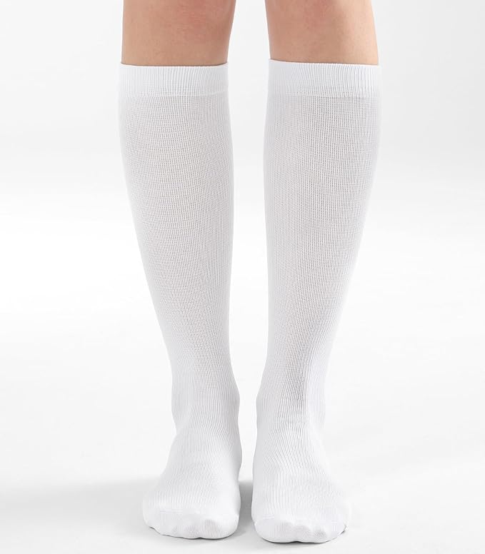 Breslatte Compression Socks for Women Men 10-14 mmHg Circulation Knee High Athletic Support Socks Running Travel Daily