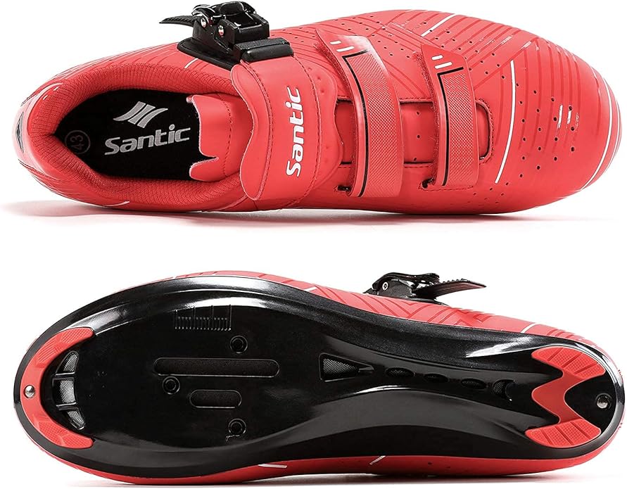 Santic Men's Cycling Shoes Road Cycling Riding Shoes Road Bike Shoes with Buckle- Roadway New