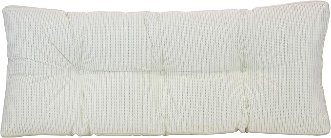 Klear Vu The Gripper Omega Non-Slip Tufted Bench Cushion for Indoor Furniture, Entryway Storage, Bay Window, Corner Nook or Piano Seat, 35 Inches, Chenille Cream