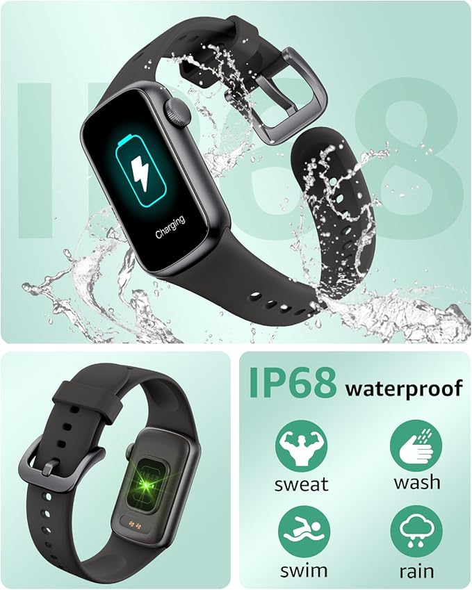IMFRCHCS Fitness Tracker,Smart Watch with 1.47" Touch Display,137+Sport Modes Fitness Watch with Heart Rate Sleep Monitor, Step Counter,IP68 Waterproof Activity Trackers for Women Men