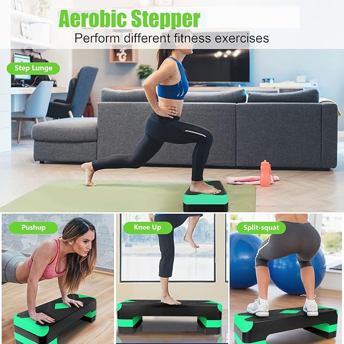 Adjustabl Aerobic Stepper Fitness Step Platform Health Workout for Sports Training