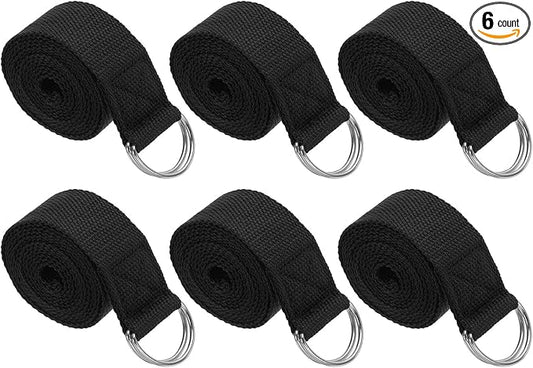 PATIKIL Yoga Strap for Stretching Cotton Yoga Belt with Adjustable Metal D-Ring Buckle Stretch Bands for Fitness Pilates