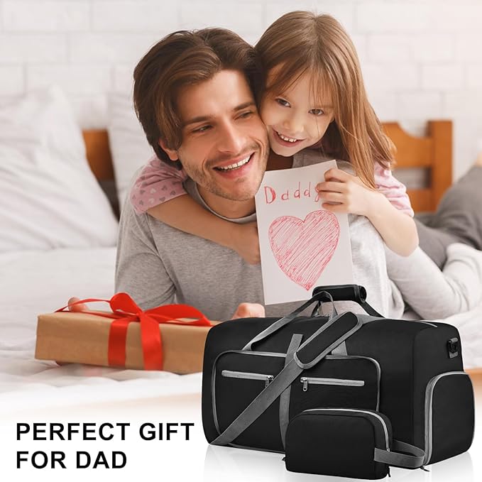 Felipe Varela Duffle Bag with Shoes Compartment and Adjustable Strap,Foldable Travel Duffel Bags for Men Women,Waterproof Duffel Bags