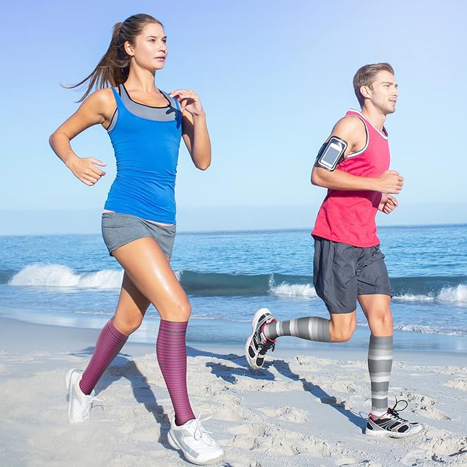 Compression Socks for Women & Men 15-20 mmHg, Best for Medical, Nursing, Running, Athletic, Varicose Veins, Travel