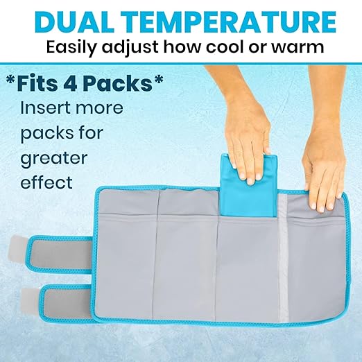 Vive Elbow Ice Pack Wrap - Ultra Cold Gel Ice Pack for Injuries Reusable - Elbow Support Compression for Cold/Hot Therapy - Adjustable for Men/Women, Sports Recovery, Arthritis, Tendonitis Pain Relief