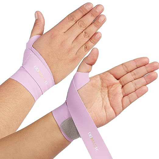 Pickleball Wrist Brace Support for Tennis, Ultra Thin Elastic Wrist Wraps, Lightweight, Breathable and Skin Friendly (Left+Right, Violet)