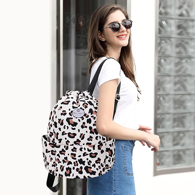 HUA ANGEL Drawstring Backpack Bag, Sport Gym Sackpack Lightweight Small Gym Bag for Men Women Pull String Sport Beach Bag