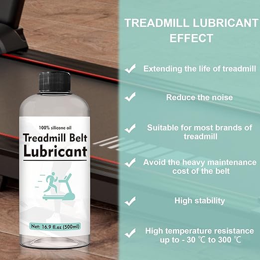 500ml Treadmill Lubricant for Belt, Resistant and Stable Treadmill Lubricant, Easy to Apply, Noise Reduction Reduce Friction, Silicone Oil for Suitable for All Kinds of Treadmills