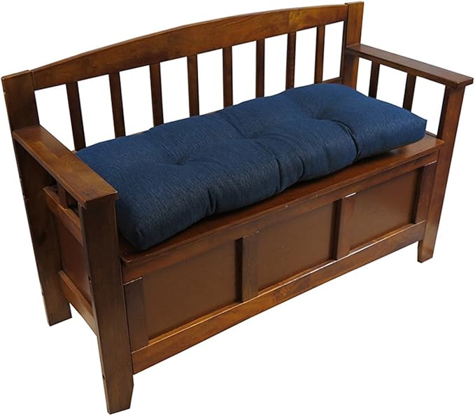 Klear Vu The Gripper Omega Non-Slip Tufted Bench Cushion for Indoor Furniture, Entryway Storage, Bay Window, Corner Nook or Piano Seat, 35 Inches, 09 Flame