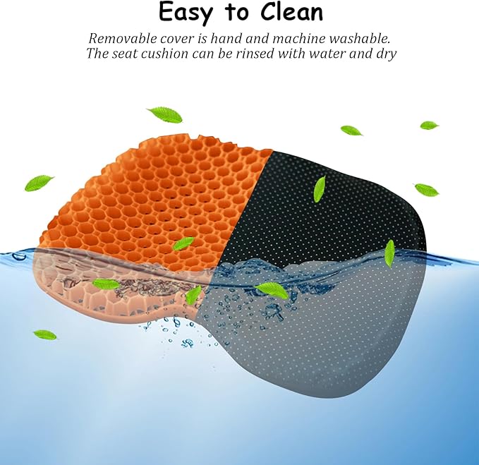 NEW-Vi Anti-Slip Kayak Seat Cushion - Waterproof Thicken Gel Boat Kayak Canoe Rowing Stadium Pad for Sit in Kayak Chair Kayak Accessories Equipment Gear for Fishing Kayak