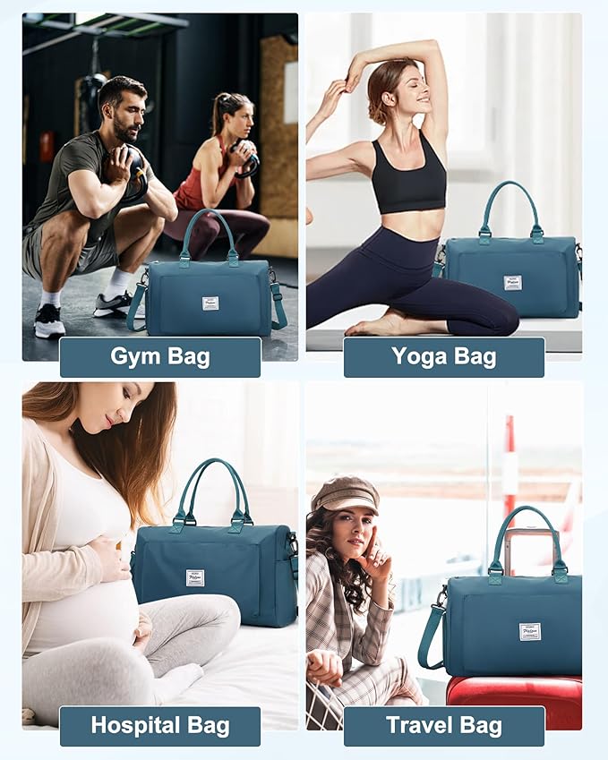 Gym Bag Womens,Travel Duffel Carry on Bag Sport Tote Bag Weekend Overnight Bag