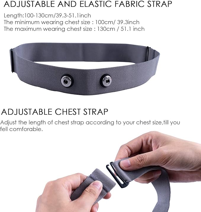 XUXIN Heart Rate Monitor Chest Strap Replacement Compatible with Wahoo Tickr Polar H10 H9 H7 Garmin HRM Coospo Waist Trimmer Exercise Belt Chest Strap
