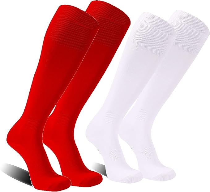 FOOTPLUS Baseball Softball Socks, Unisex Over Knee High Solid Sports Rugby Soccer Homecoming Socks