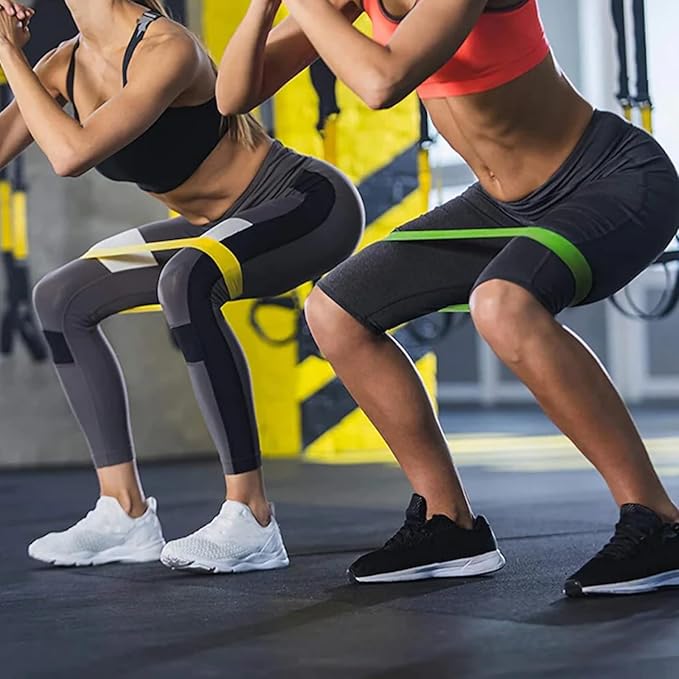 Resistance Bands,Set of 5 Exercise Bands with Different Strength Levels,Elastic Resistance Loop Bands for Exercise, Pilates,Yoga, Stretching, Home Fitness