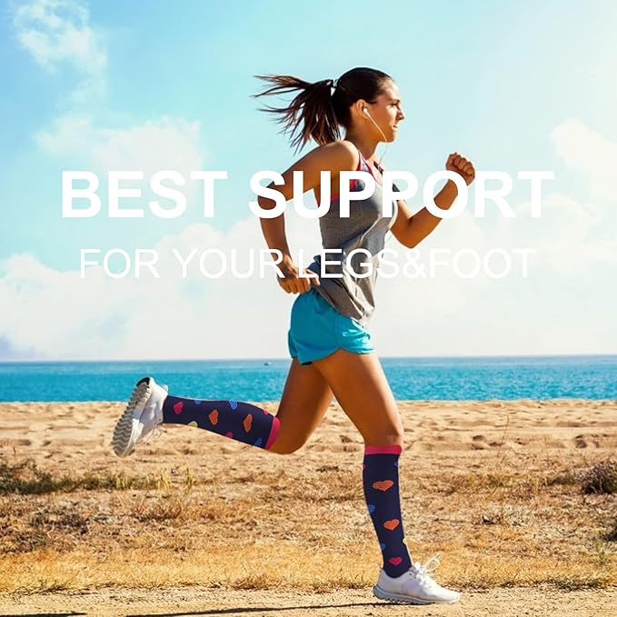 bropite Compression Socks for Women & Men Circulation-Support Knee High Socks 20-30 mmhg-Best for Running,Medical,Nurse,Travel