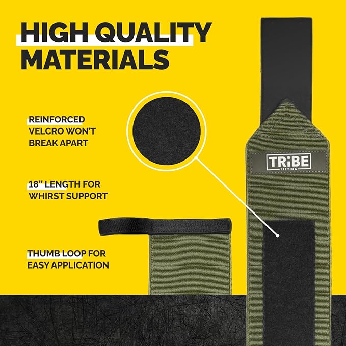 Heavy Duty Wrist Wraps & Lifting Straps – Weightlifting Wrist Wraps for Men with Silicone Grip & Padding – Gym Wrist Straps for Weightlifting