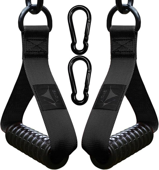 1000lbs Heavy Duty Fitness Handles - Non-Slip Rubber Exercise Grips for Cable Machines, Resistance Bands, Pulley Systems - Universal Attachment for Home & Commercial Gym Workout Equipments