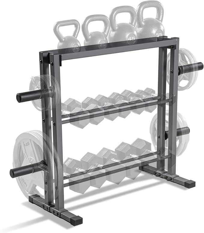 Marcy Weight Storage Organizer Racks for Dumbbells, Kettlebells, Weight Plates