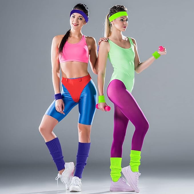 ONUPGO 6 Pieces Sweatbands Set - Sports Headbands Wristbands for Men & Women,Cotton Terry Cloth Sweatband for Tennis,Basketball,Gym,Working Out - Moisture Wicking Elasticity