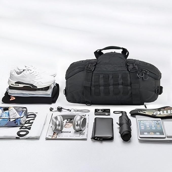 Gym Backpack for Men Sports Duffel Bag Gym Bags with Three Ways of Carrying (BLACK-85L)