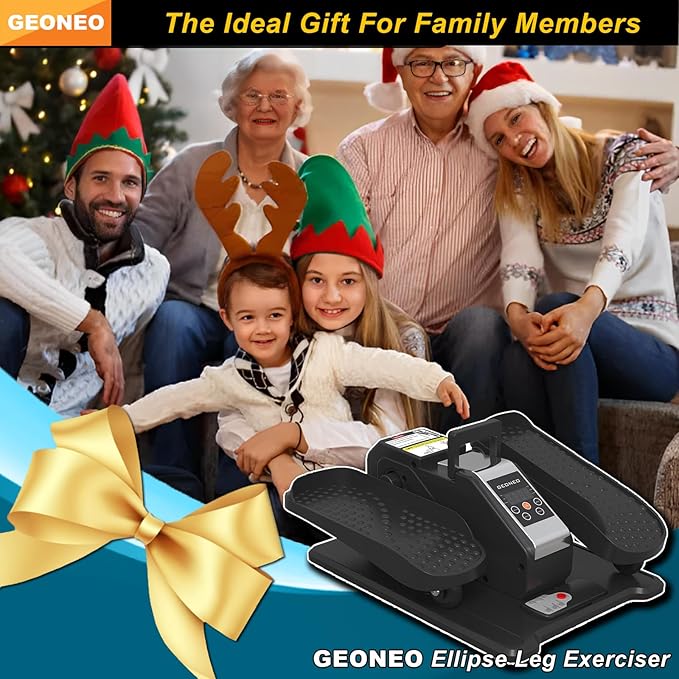 Under Desk Elliptical Machine, Electric Ellipse Leg Exerciser for Senior, Quiet & Portable Seated Pedal Exerciser with Remote Control, Manual & Auto Mode, 12 Adjustable Speeds