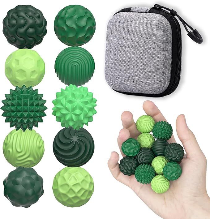 10 Pack Magnetic Fidget Toys for Adutls & Teens, Silicone Magnetic Fidget Balls, Textured Sensory Toys Help Relieve Stress, Tension, Office Desk Toy for Autism ADHD Anxiety