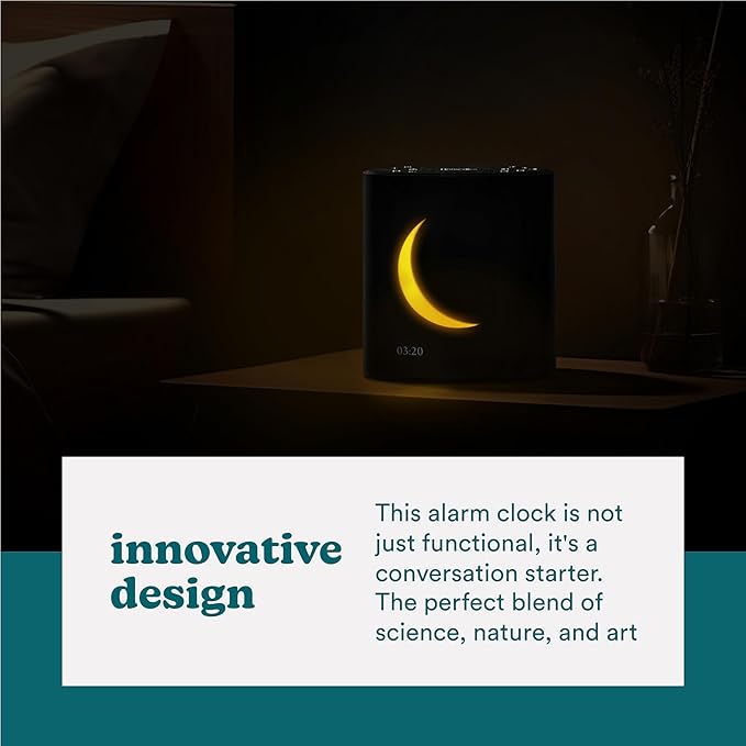 Homedics Sound Sleep Moon Dream Sound Machine and Alarm Clock, Enhance Sleep,18 Soothing Sounds, Lunar Display, Bluetooth® Connectivity Speaker, and Adjustable Brightness