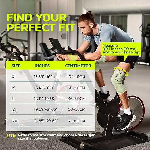 Compression Knee Brace for Women & Men, 2 Pack AOCELL Knee Sleeve Support for Knee Joint Pain Relief, ACL, Meniscus Tear, Arthritis - Breathable for Workout, Running, Gym, Sports, Fitness XXL