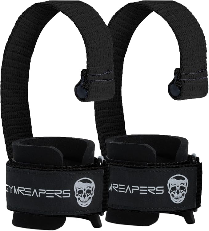 Gymreapers Weight Lifting Straps With Dowel - Wrist Straps for Weightlifting - Workout Deadlift Wrist Weights - Reinforced Stitching & Padded Fit Gym Accessories for Strength & Gym Hand Grip