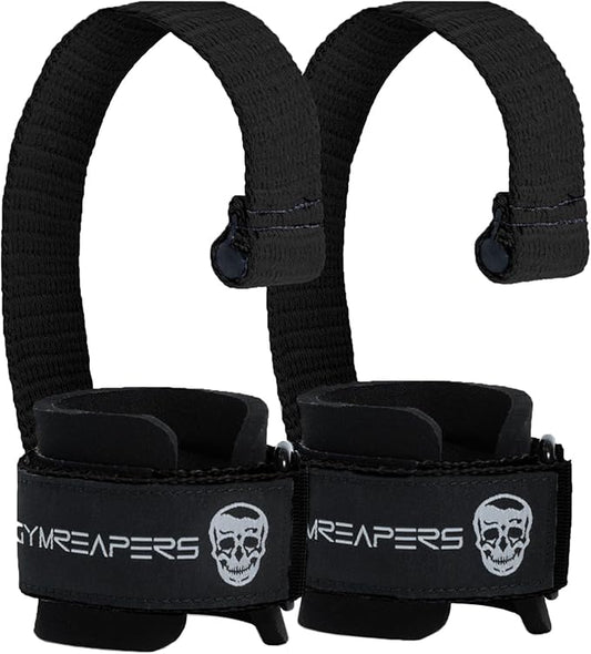 Gymreapers Weight Lifting Straps With Dowel - Wrist Straps for Weightlifting - Workout Deadlift Wrist Weights - Reinforced Stitching & Padded Fit Gym Accessories for Strength & Gym Hand Grip