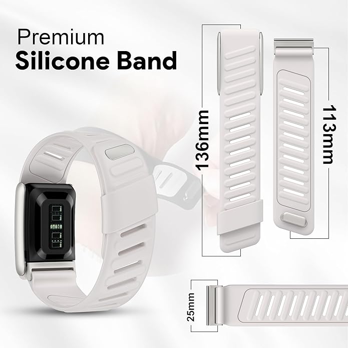 Silicone Sport Replacement Band Compatible with WHOOP 5.0, One, Peak, and Life Fitness Tracker – Breathable, Durable & Comfortable | Not for Whoop Gen 4