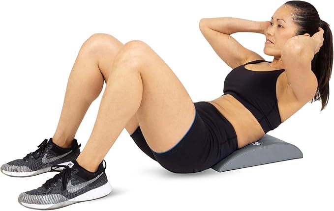 ProsourceFit Abdominal AB Mat 15" x 12" High Density Core Trainer, Black/Yellow