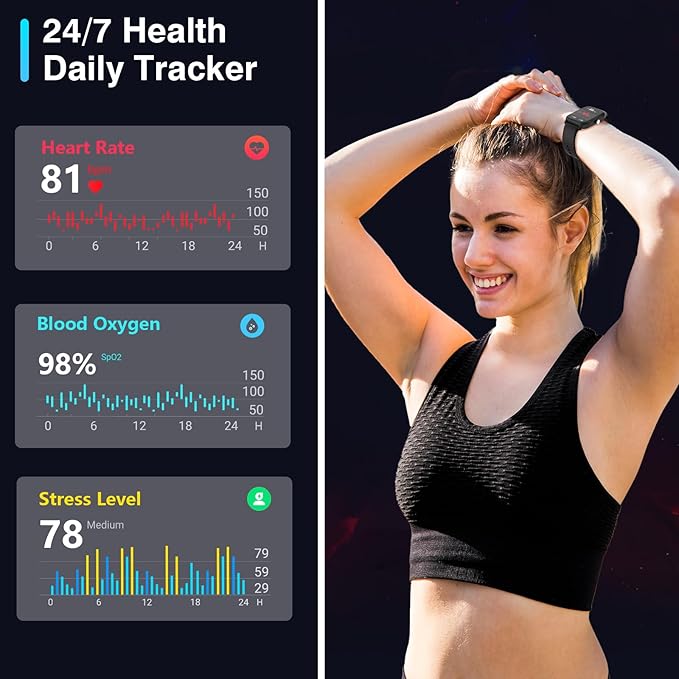 Smart Watches for Women Men, 2025 Smartwatch 1.8'' Alexa Fitness Tracker Smart Watch Compatible for Android iPhone with Bluetooth Call (Answer/Make), IP68 Waterproof Heart Rate/Sleep/SpO2 Monitor 110+