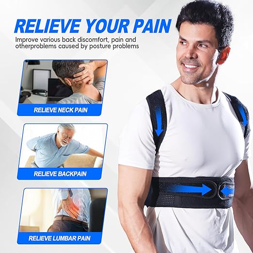 IYDoaMea Posture Corrector for Women and Men ( Order A Size Up ) Upgraded Back Brace Support, Adjustable Shoulder Straightener for Improving Back Posture, Relief for Upper and Lower Back, Lumbar, Neck, Shoulder Pain (XL(39.3~45.2))
