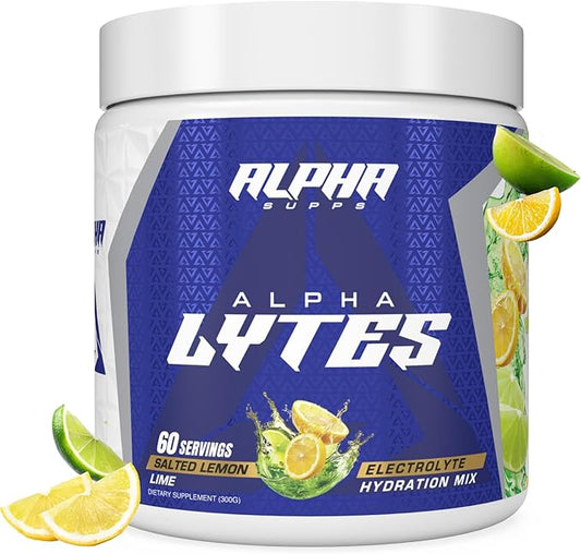 Lytes - Electrolyte Powder Daily Hydration Drink Mix - Sugar-Free, Zero Calorie Instant Formula with Trace Minerals and Antioxidants (60 Servings, Salted Lemon Lime)