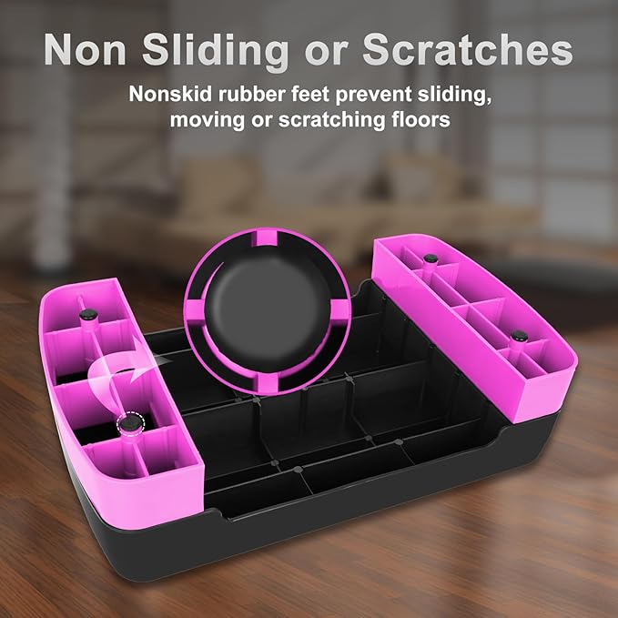 Height-Adjustable 4''-6'' Step Aerobics Platform Fitness Equipment Stepper Trainer Exercise Step Platform with 2 Riser