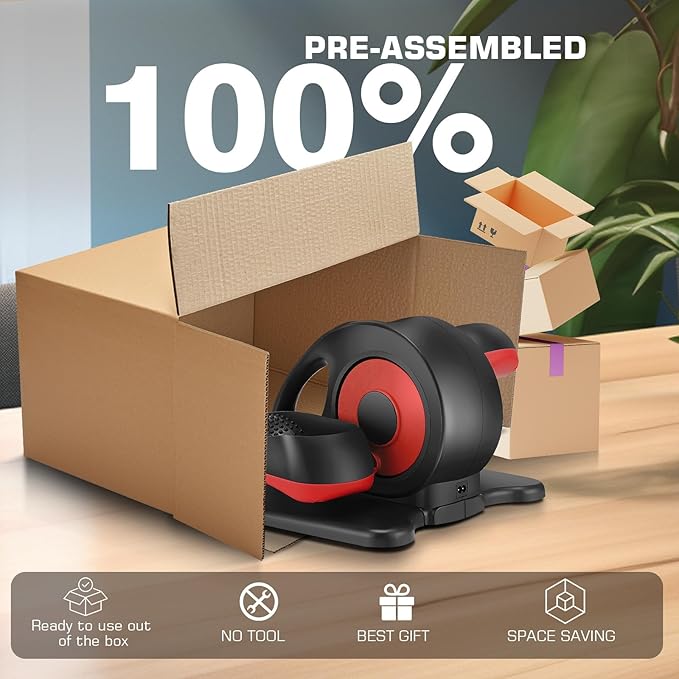 ANCHEER Under Desk Elliptical Machine, Electric Seated Pedal Exerciser as Seen on, Mini Elliptical Machines for Seniors, LCD Display Monitor, Portable Quiet Elliptical Machine, Leg Exerciser for Home