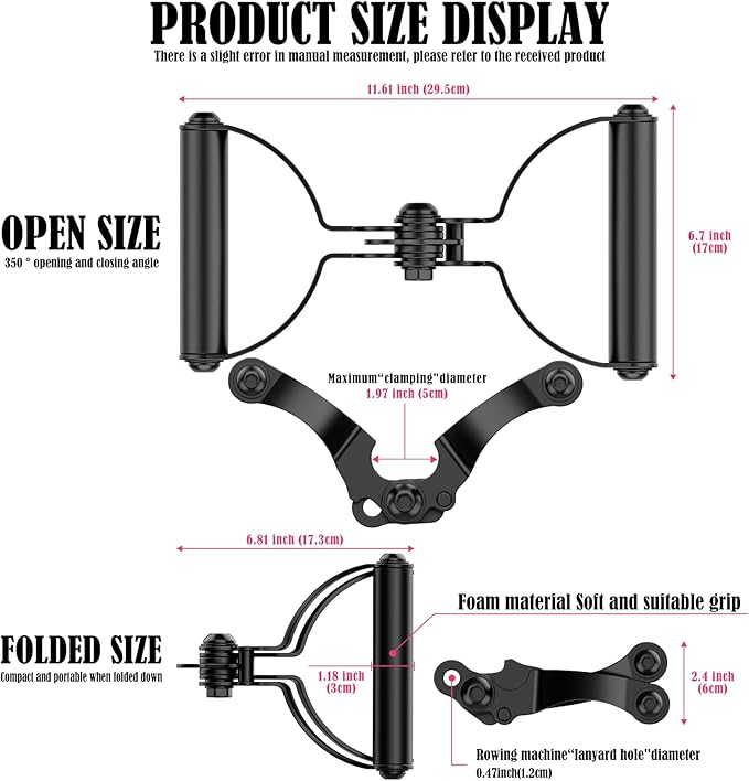 V Bar Landmine Attachment - T Bar Row Handle for Olympic Barbell, Multi-Grip V-Handle with Non-Slip Rubber Grip for Landmine Exercises, Seated Rows, Face Pulls, Strength Training (Fits 1" & 2" Bars)