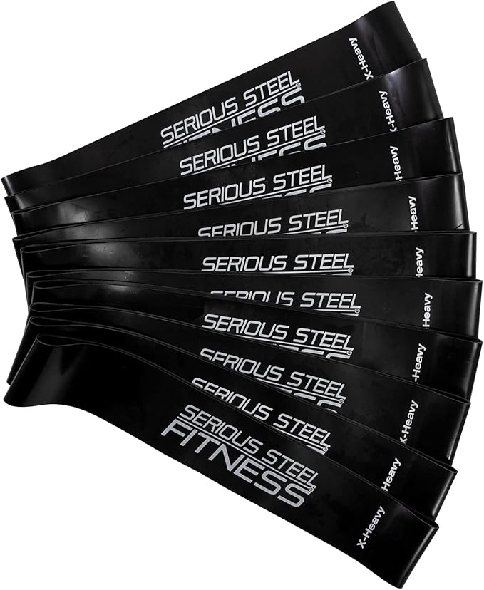 Serious Steel Fitness Mini Resistance Loop Bands | Rehab and Prehab Stretch Bands | 12" Exercise Workout Bands (Sets of 5 Pack and Sets of 10 Pack Trainer Options Available!)