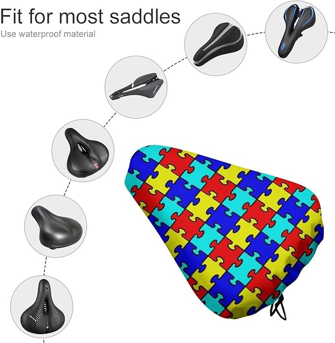 Waterproof Bike Seat Cover with Drawstring Waterproof Bike Seat Rain Cover Seat Protective Water Resistant Bicycle Saddle Rain Dust Cover