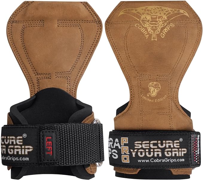 Cobra Grips PRO Weight Lifting Gloves Heavy Duty Straps Alternative Power Lifting Hooks for Deadlifts Adjustable Neoprene Padded Wrist Support Bodybuilding