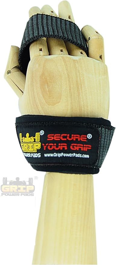 Heavy Duty Lifting Straps Neoprene Padded 1 Pair Wrist Wraps & Rubbery Grip Support Straps with Cotton Coated Rubber on One Side