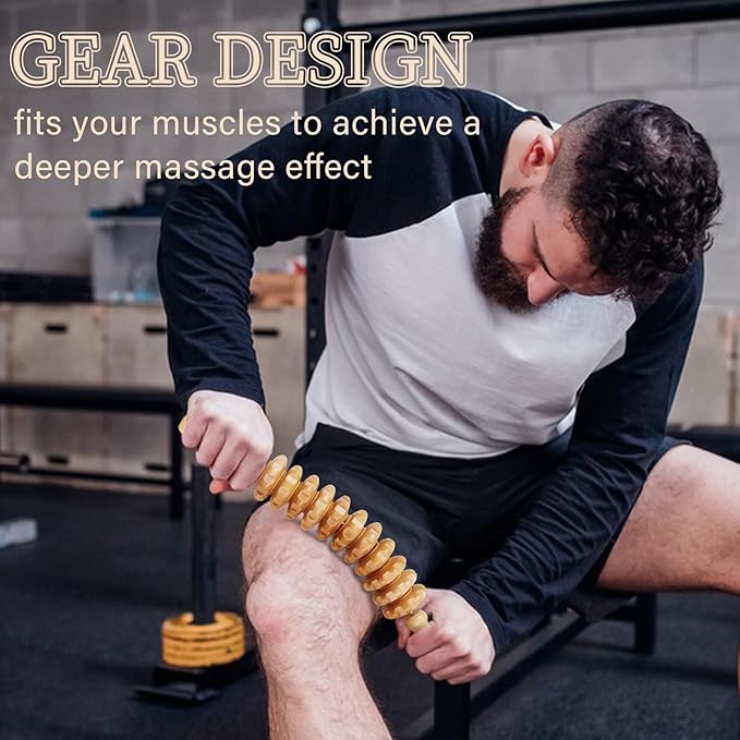 Liitrton Wood Therapy Fasci Massage Tools, Curved Wooden Massage Roller Cellulite Reduction and Muscle Tension (Wood)