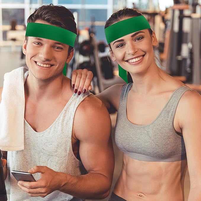 ONUPGO 18Pcs Head Ties for Men Women, Adjustable Headbands Sports Sweatband Ninja Ties Head Band, Sweat Wicking Workout Headband for Sports, Running, Tennis, Yoga, Soccer, Karate